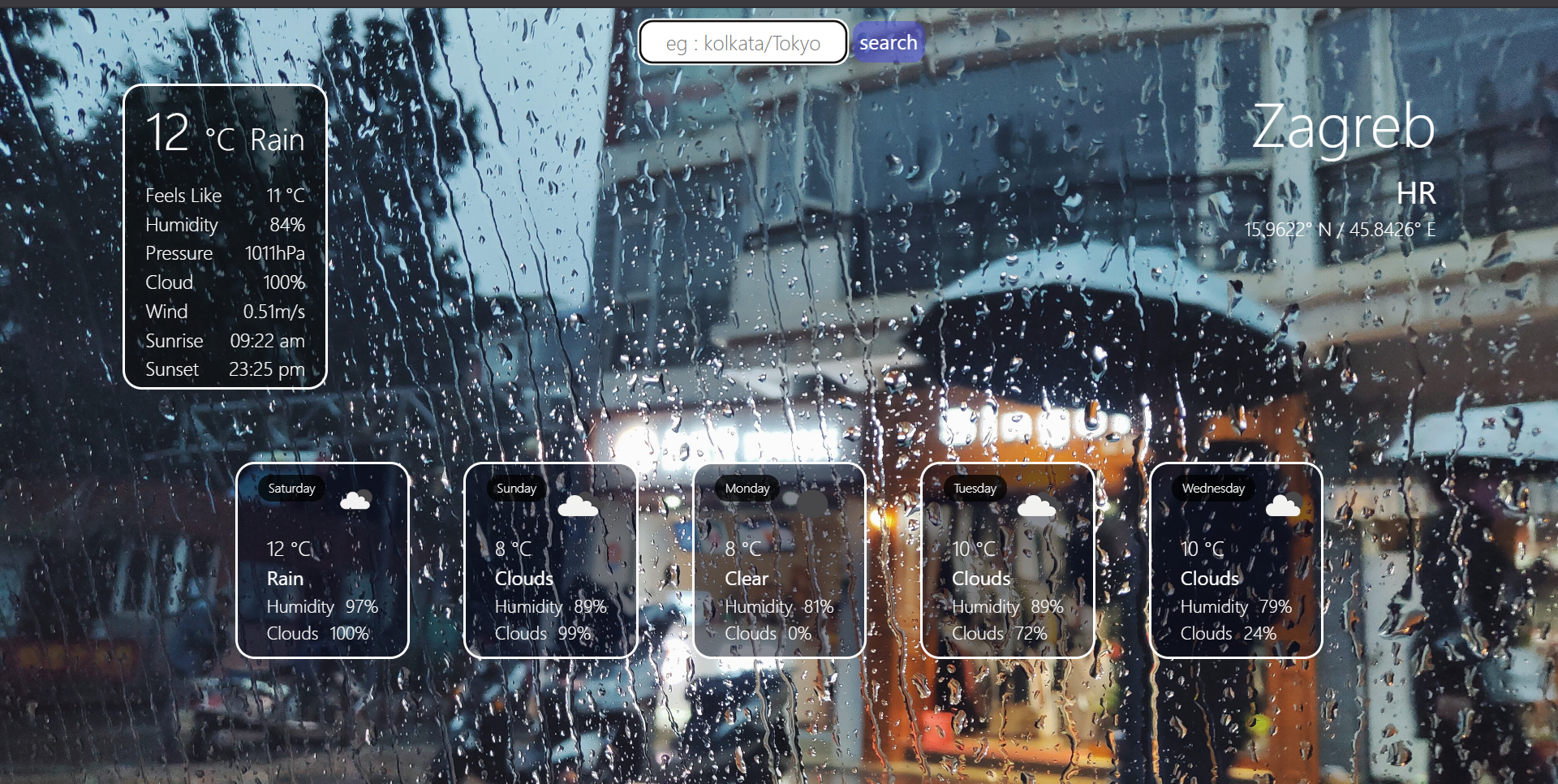 Weather Website screenshot 3