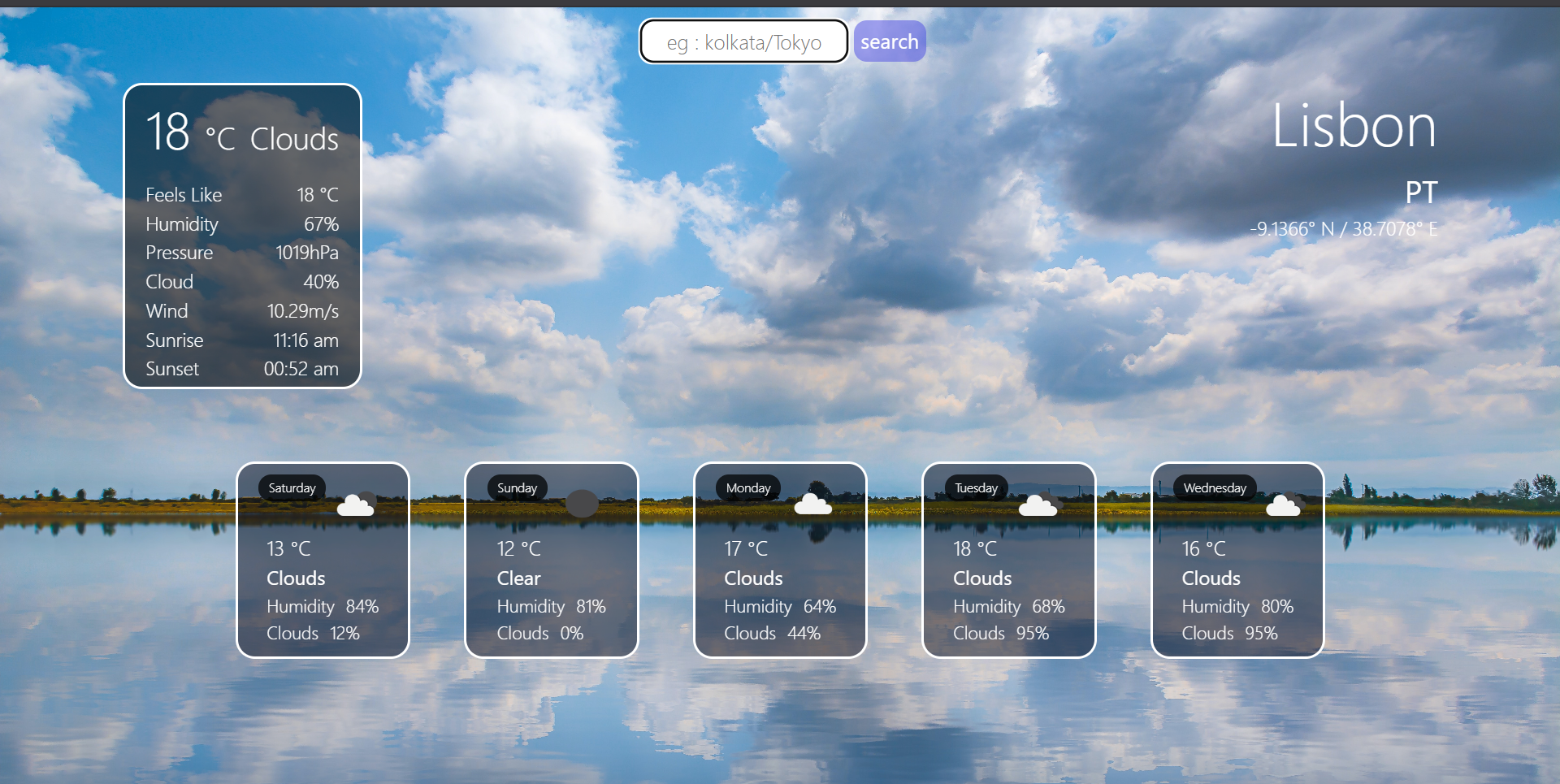Weather Website screenshot 4